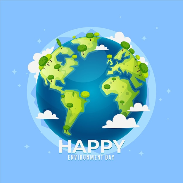 World environment day in flat design