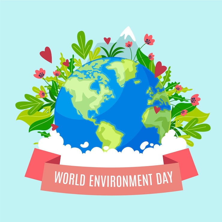Free Vector world environment day in flat design
