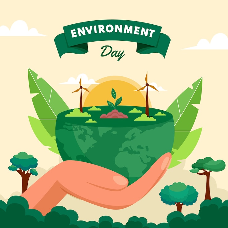 Free Vector world environment day hand drawn illustration