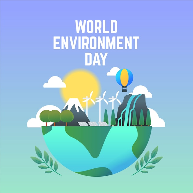 World environment day illustrated