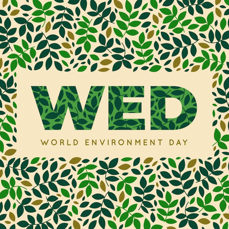 मुफ़्त वेक्टर world environment day with leaves