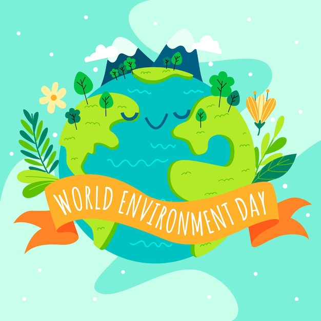 World environment day with planet