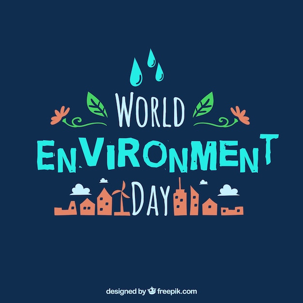 Vettore gratuito giornata mondiale dell'ambiente sfondo