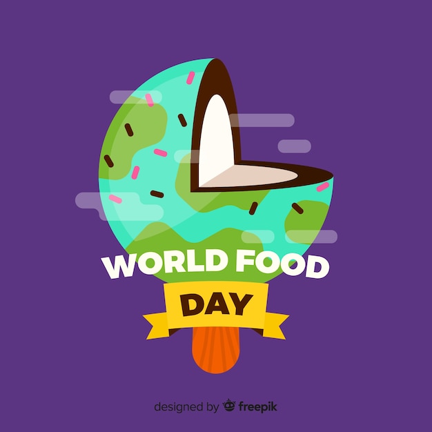 World food day background with earth in coconut concept