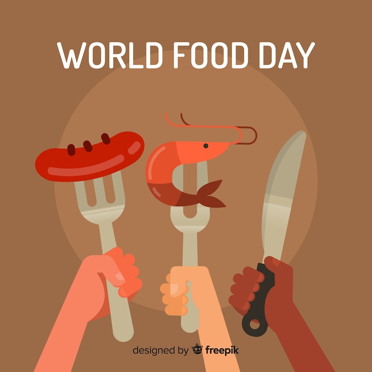 Free Vector world food day background with forks