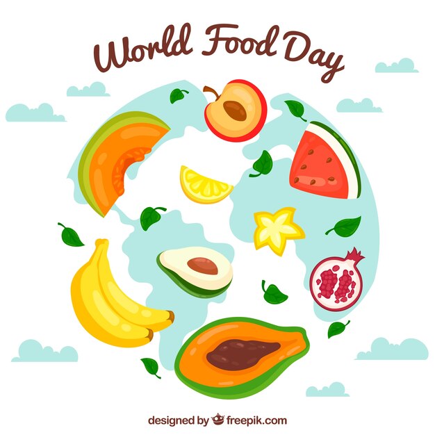 フルーツと世界の食べ物の日の背景