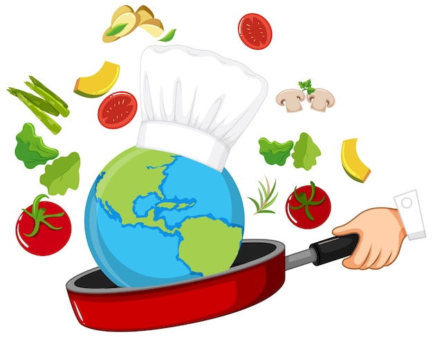 Free vector world food day concept design