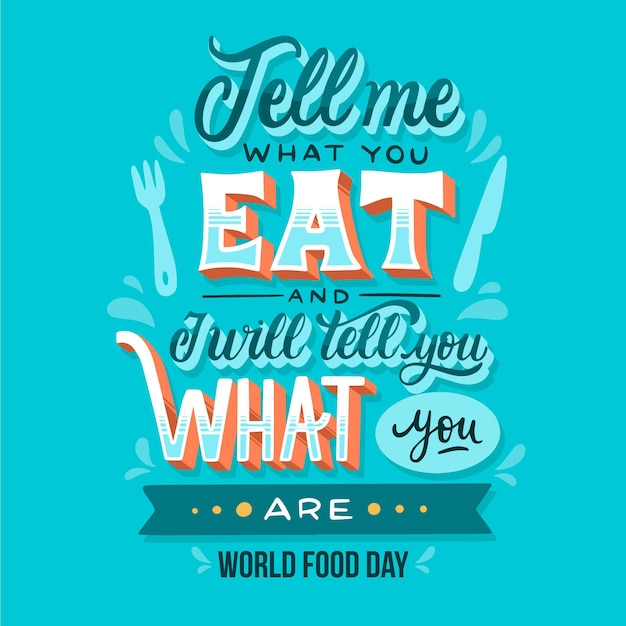 World food day event lettering design