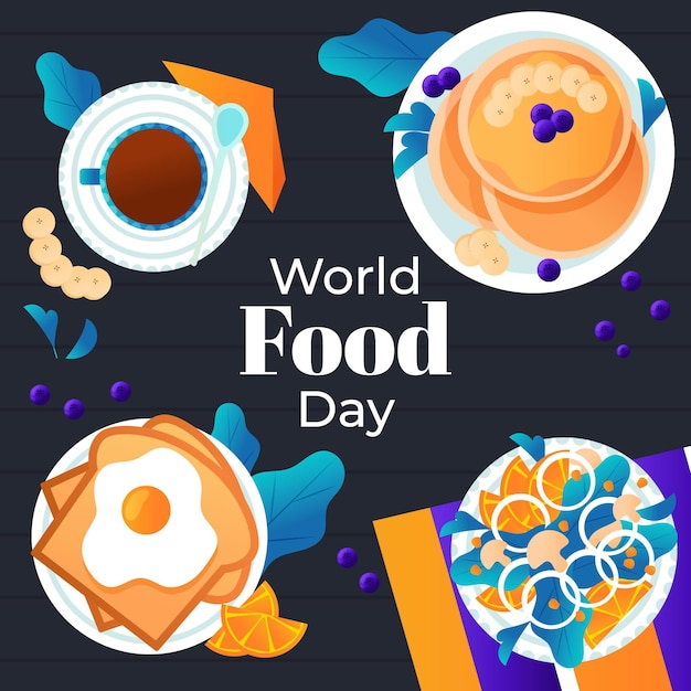 Free vector world food day event
