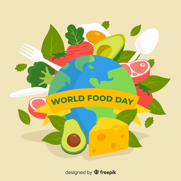 Free vector world food day flat design