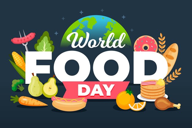 Free vector world food day illustration concept