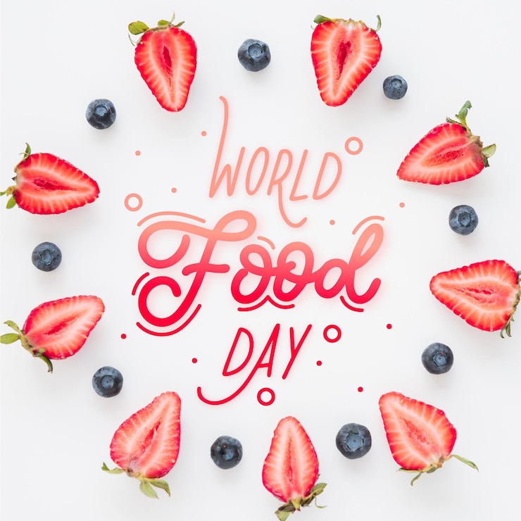 मुफ़्त वेक्टर world food day lettering theme
