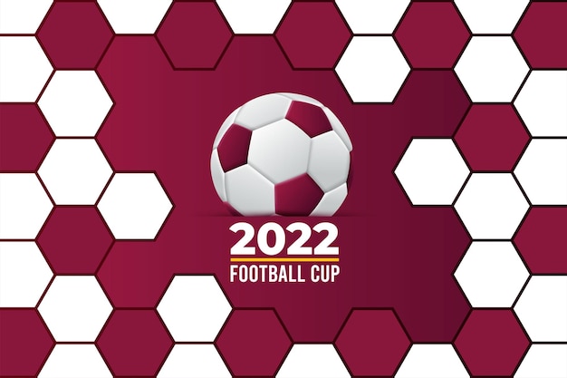 リアルな3Dサッカーボールを備えたワールドサッカーカップ2022