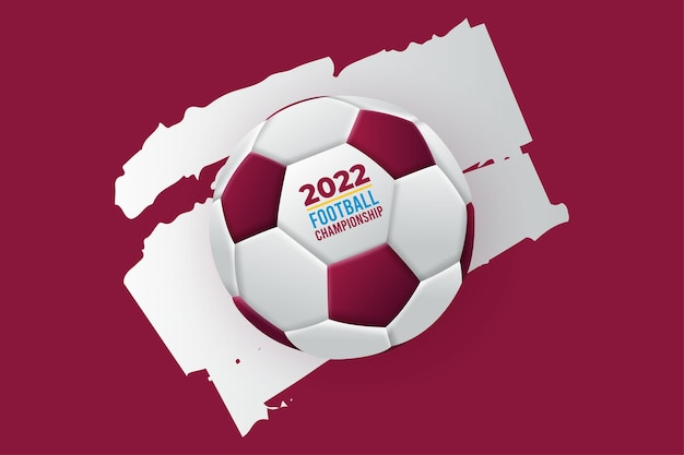 Кубок мира по футболу 2022 года с реалистичным 3d футбольным мячом