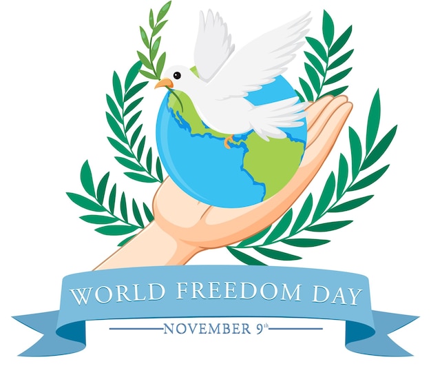 Free vector world freedom day banner design