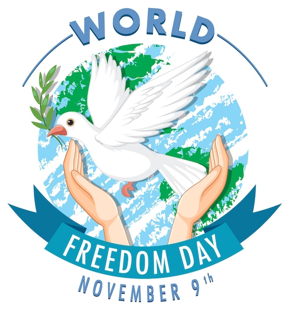 Free vector world freedom day banner design