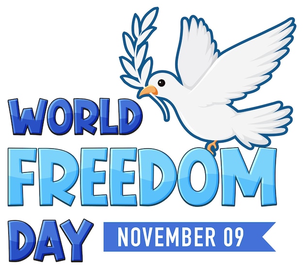 Free vector world freedom day logo design