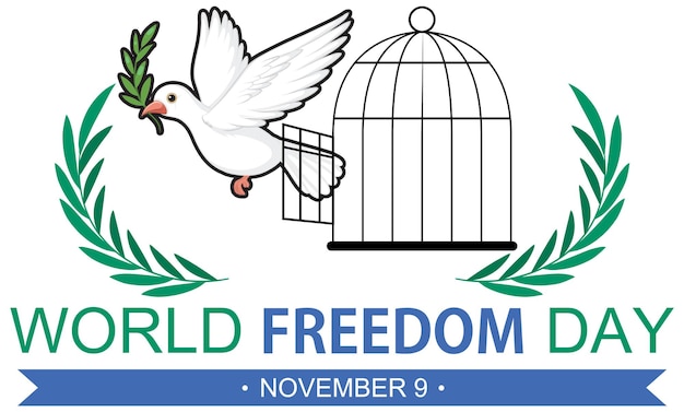 World freedom day postr template