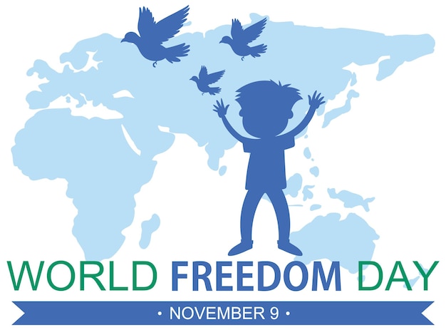 Free vector world freedom day postr template