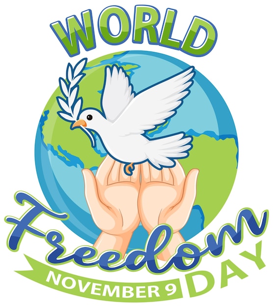 Free vector world freedom day postr template