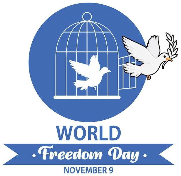 Free vector world freedom day postr template