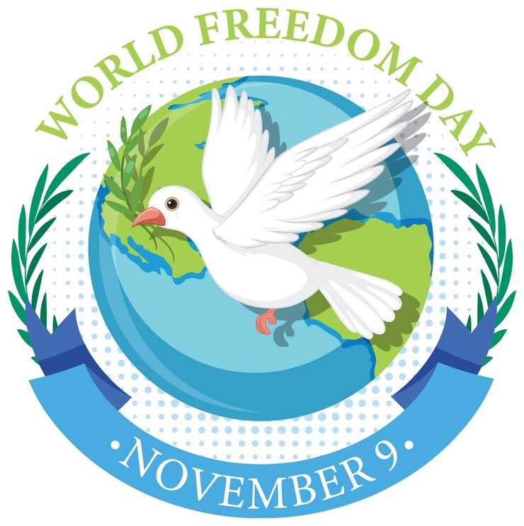 Free Vector world freedom day postr template