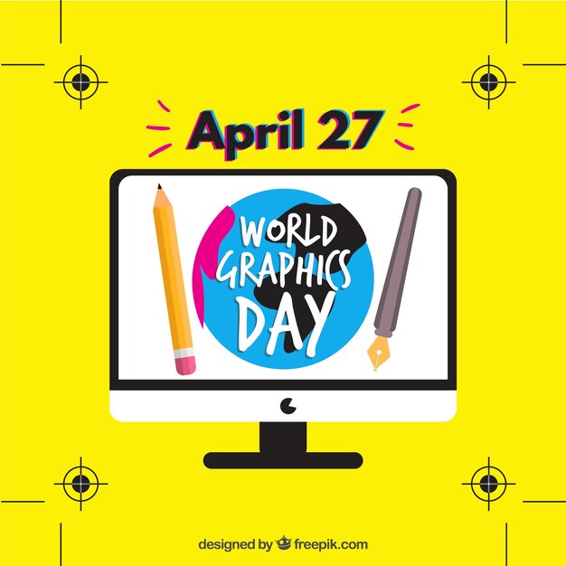 Всемирный день графического дня с экранным компьютером