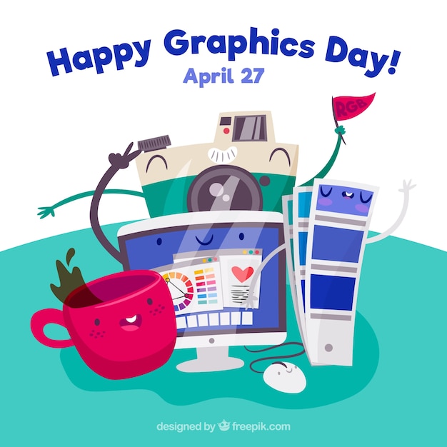 Free vector world graphics day background