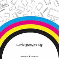 Free vector world graphics day background