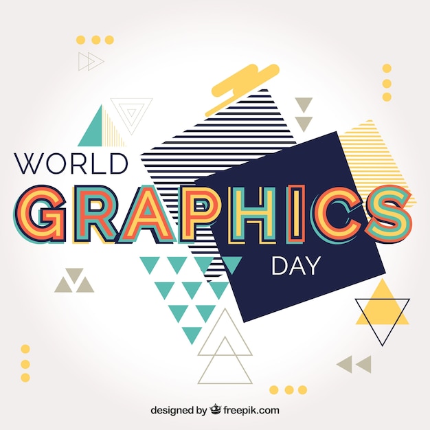 Free vector world graphics day background