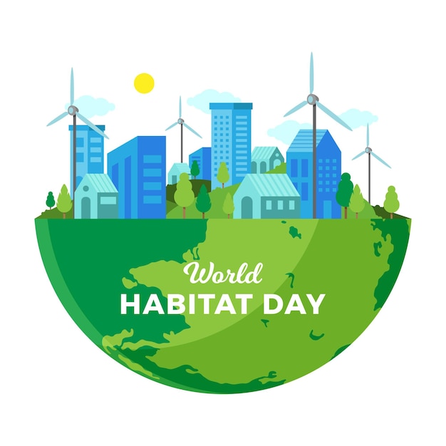 World habitat day concept