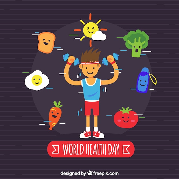 Free vector world health day background in flat style