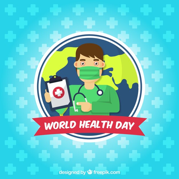 Всемирный день здоровья фон с хирургом