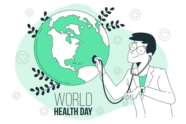 World health day concept illustration