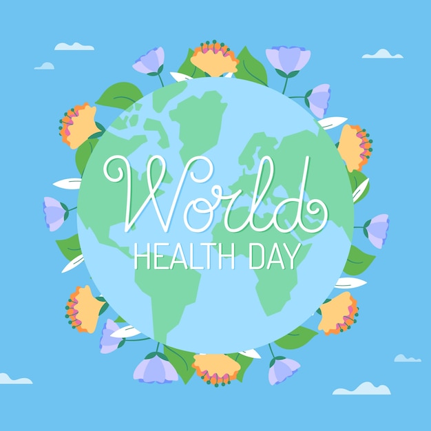 Free vector world health day concept with glove