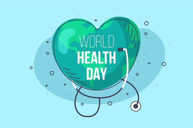 Free vector world health day flat design wallpaper