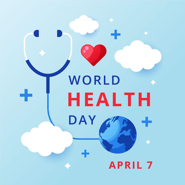 Free vector world health day in flat design