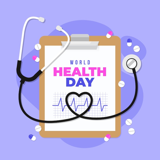 World health day in flat design