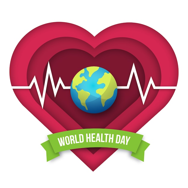 World health day in flat design