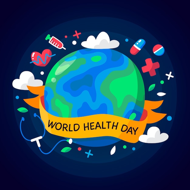 Free vector world health day in flat design