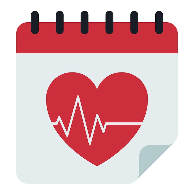 Free vector world health day heart on calendar