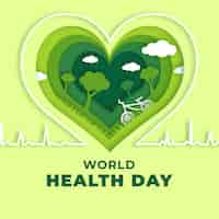 Free vector world health day illustration in paper style