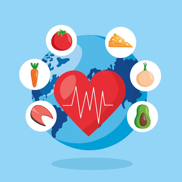 Бесплатное векторное изображение Всемирный день здоровья