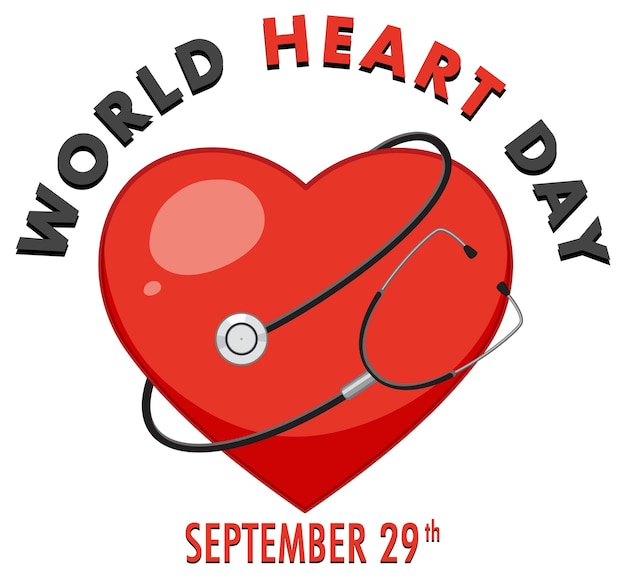 World heart day banner design