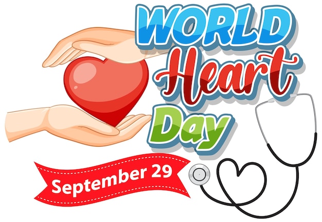 World heart day banner design