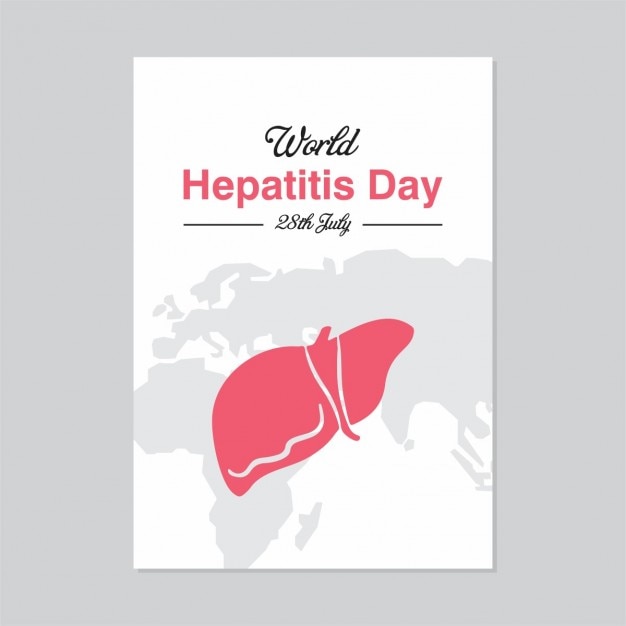 Free vector world hepatitis day flyer