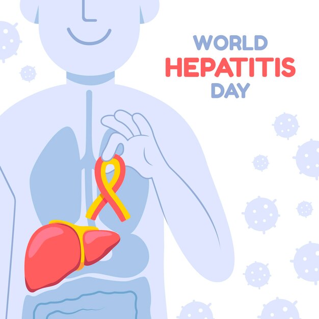 World hepatitis day illustration