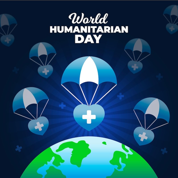 World humanitarian day flat design