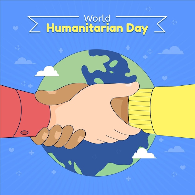 Free vector world humanitarian day illustration