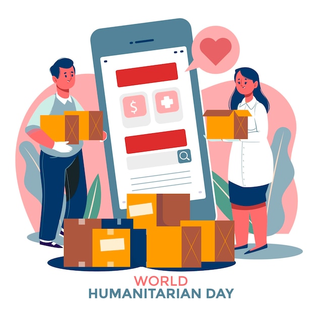 Illustrazione della giornata mondiale umanitaria